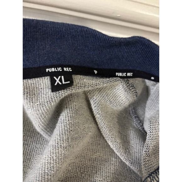 Public Rec Mens XL Weekend Half Zip Pullover Navy Blue Sweater French Terry - Picture 5 of 7